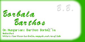 borbala barthos business card